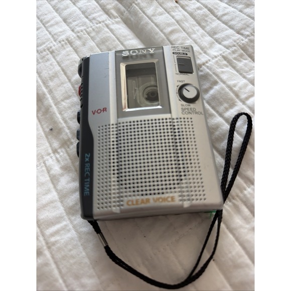 Sony Other - SONY TCM-200DV Handheld Cassette Voice Recorder VOR Speed Hums But Doesn't Spin